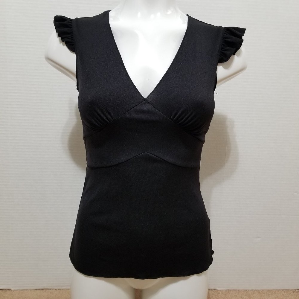 No Boundaries Top Medium 7/9 Ruffle Flutter Sleev… - image 1